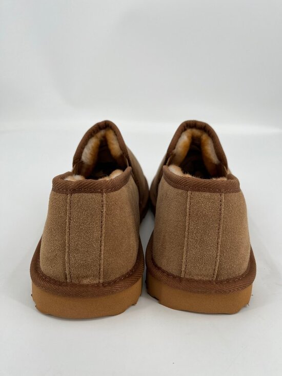 Vermont Country Store Slipper Tan Size 12M Leather Shearling Lined Slip On main image 11